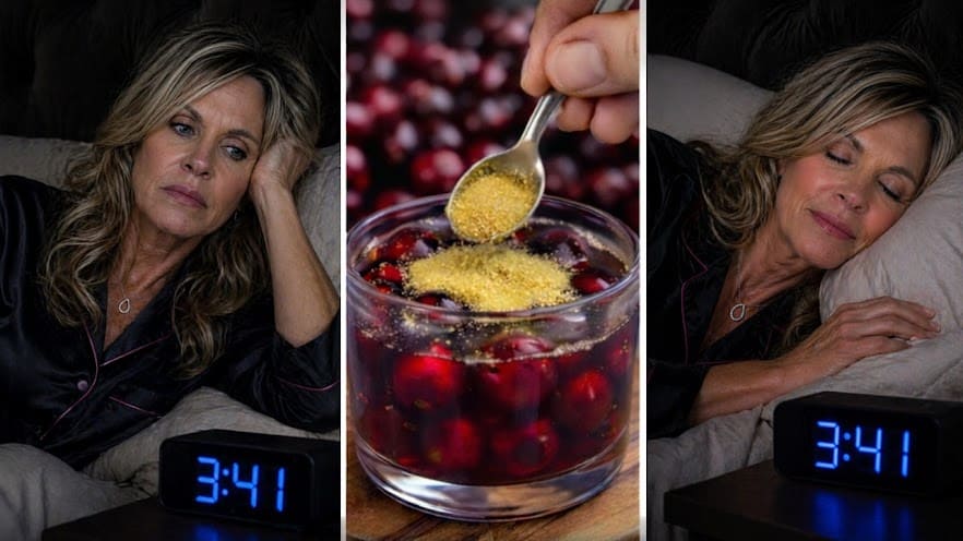 Before and after: awake at 3:41 AM, the cherry trick, and finally sleeping
